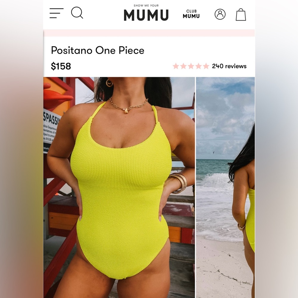 Brand New Show Me Your Mumu Yellow One-Piece - Size Small w/ Tags- in packaging